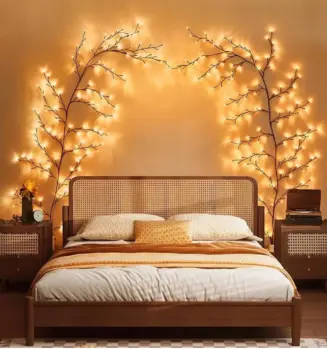 Willow Vine Lights 9.5ft 160LED, Vines for Home Decor Lighted