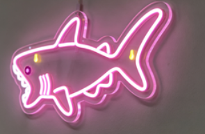 Fish-shaped acrylic LED lamp