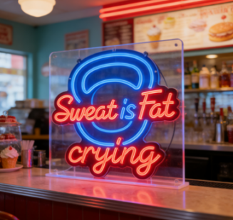 Acrylic LED warning sign