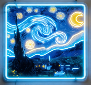 LED lights that look like paintings