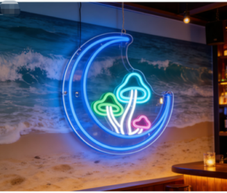 LED lights that resemble the ocean