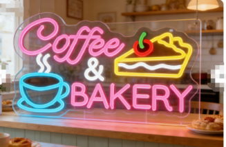 LED sign for a coffee shop