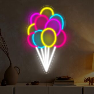 Colorful Balloon Neon Sign Wedding Birthday Party Festival Wall Decor