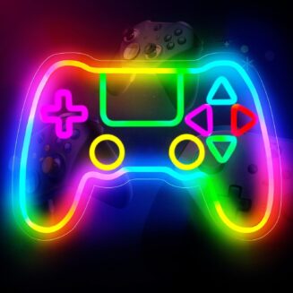Flowing Colors – Instantly Electrify Your Party：This is no ordinary warm‑white sign – it’s a vibrant RGB+IC neon light that dances to the beat!