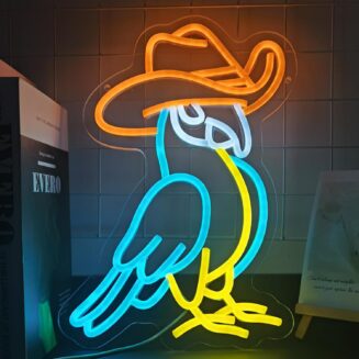 ENUOLI Animal Neon Sign Cute Decor Colorful Parrot Neon Lights Wall LED Parrot Lights Sign for Home Bedroom Wedding Birthday Dimmable Bar LED Sign Neon Light for Party Decoration Visit the ENUOLI Store