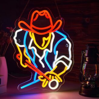 Cowboy Billiards‌ Neon Sign Snooker‌ LED Light Pool‌ Neon Light for Wall Decor Smart plug timer compatible USB-Powered Game Room Man Cave Decor