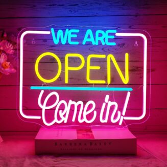 We Are Open Come in Neon Sign LED Signs Colorful Neon Light for Restaurant Coffee Bar Club Shop Supermarket Business Sign