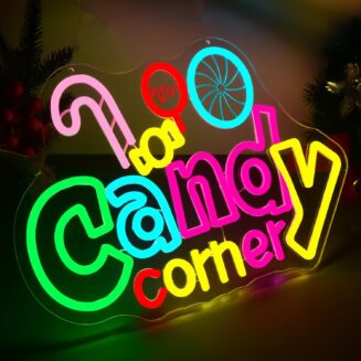 Candy Corner Neon Sign for Wall Decor Candy Corner LED Light for Bedroom