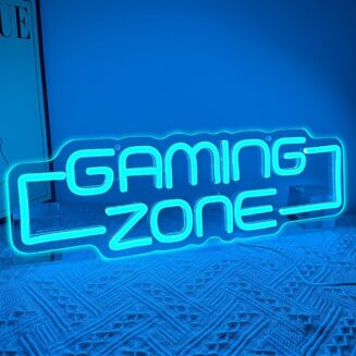 RuCvixkt Gaming Zone Neon Sign,Game Zone Neon Sign for Teens Gamer Room Decor，Gaming Light Neon Sign for Gaming Wall Decor，Led Neon Gaming Sign for Gamer