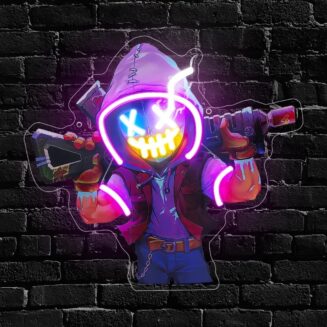 Anime Neon Sign, Game Led Neon Light Signs for Wall Decor Joker Clown Light up Signs Lamp for Bedroom Man Cave Party Gaming Room Decor Birthday Christmas