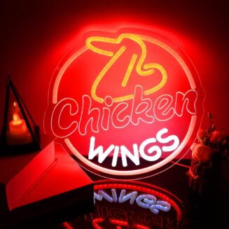 Chicken Wings Neon Sign Fried Chicken Wings Led Sign Wings Led Light Restaurant Light Canteen Fast Food Decor