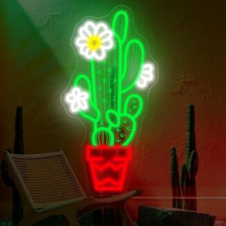 Cactus Neon Sign, Desert Sunset LED Wall Light Decor Dimmable