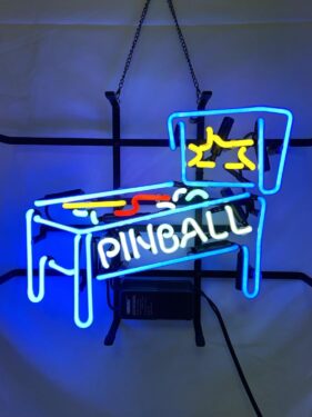Pinball Neon Signs Game Room Real Glass Neon Light for Beer Bar Pub Store Man Cave Recreation Room Wall Decor Hotel Club Party Birthday Gift Artwork Night