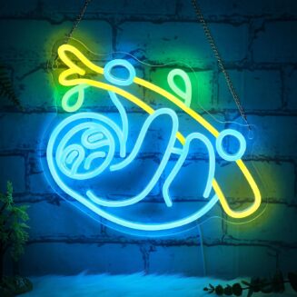CoolGift Mart Sloth Neon Sign, Sloth Lamp Wall Decor, Dimmable Birthday Party Decorations for Home, Patio, Garden, Bars, Restaurants, Hotels, Stores, Clubs, Ideal Gift for Friends, Family and Kids Visit the CoolGift Mart Store