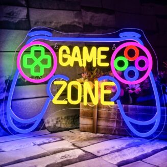 Game Zone Neon Sign for Wall Decoration, Neon Light for Game Room, Gift Ideas for Boys, Kids and Gamers, Gaming Neon Sign for Boys Room Decoration