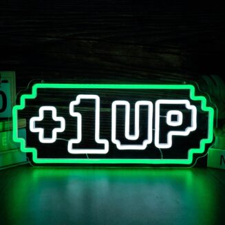1UP Arcade Neon Sign For Wall Decor,USB Powered Led Neon Light For Game Room,Man Cave, Basement Home,Playroom,Birthday Gifts For Teens