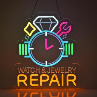Watch Jewelry Repair Neon Sign,Business LED Light Wall Decor Sign