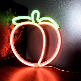 Peach LED Neon Light Sign Handmade Lamp for Wall Room Party Home Bar Art Christmas Bedroom Table Wedding Party Desktop Decoration Teen Kids Birthday Gift USB Powered