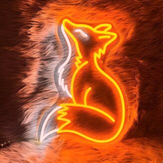 Fox Neon Sign for Kids Bedroom Nursery, Cute Woodland Animal Wall Decor Adds a woodland glow to nurseries, kids bedrooms and reading nooks for fox lovers and nature-inspired spaces. 16.5"x11.6" Visit the mllusxg Store