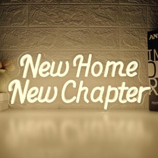 New Home New Chapter Neon Sign for Wall Decor Housewarming Party Decorations Welcome Home Led Sign Dimmable Housewarming Neon Light Up Signs for Family...