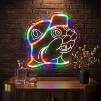 ainbow Beaver Neon Sign with Dimmer, Cute Animal LED Wall Art Decor Light 5V USB Powered Acrylic Wall Art for Bedroom, Gaming Room Desk, Man Cave, College Dorm Decor, Novelty Beaver Gifts for Gamers Brand: Generic