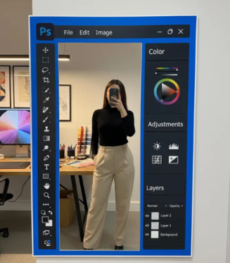 Photoshop Theme Wall Mirror | Modern Home Office Decor