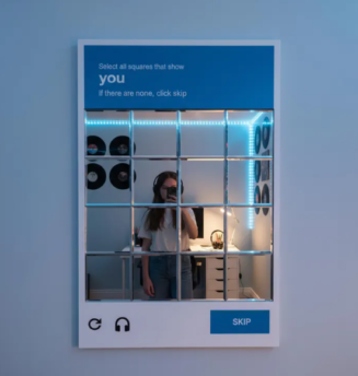 CAPTCHA Mirror Wall Decor – Interactive Internet Aesthetic Mirror