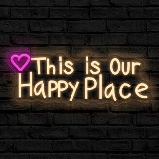 This is Our Happy Place Neon Sign,Classroom Wall Decorations