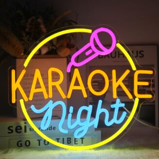 Karaoke Night Neon Sign Music Neon Light Bar LED Signs for Wall Party Decor