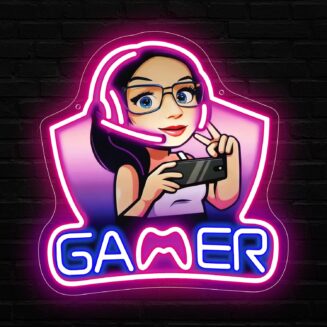 Gamer Neon Sign,Gaming Neon Sign for Girls Game Room Decor,LED Neon Game Signs for Gaming Wall Decor,Gaming Lights for Teenage Boys Girls Gamer Gifts,Girls Room Decor