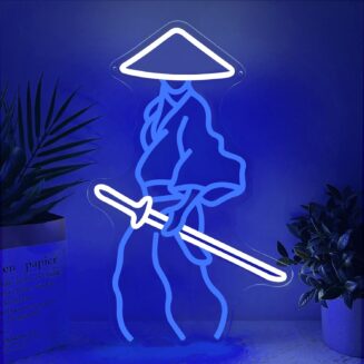 Warrior Anime Neon Light, Adjustable Neon Signs Wall Decor for Game Room, Man Cave, Bedroom, Great Gift for Gamers Boys Girls
