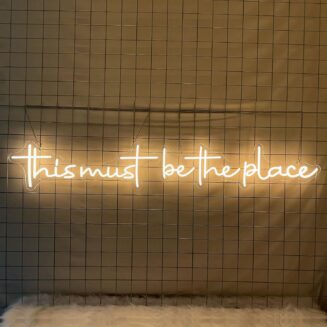Large This Must Be The Place Neon Signs warm white Led Light Sign for Wall Decor for Bedroom, Bar, Cafe, Office, Cave