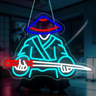 Samurai Sword Neon Sign for Wall Decor,Japanese Anime Gaming Led Neon Signs for Anime Bedroom Decor,Bar Game Room Man Cave Club Party Room,Anime Gamer Gifts for Boys Girls