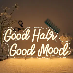 Good Hair Good Mood Neon Sign Hair Salon Decor for Barber Shop