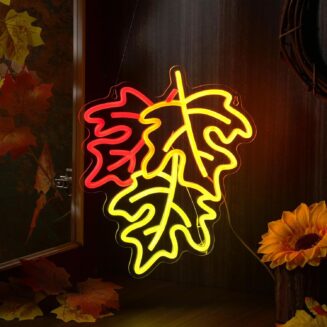 Rossesay Fall Maple 3D Neon LED Sign Maple Neon Light USB Powered Light