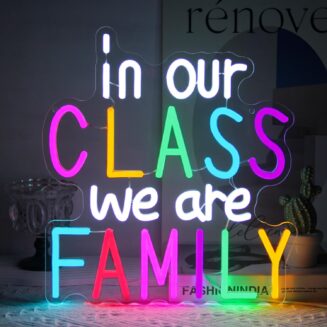 In Our Class We Are Family Neon Sign Back to School LED Signs for Classroom