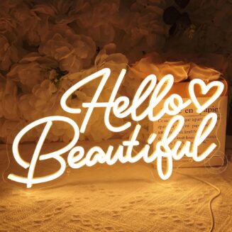 Hello Beautiful Led Neon Light Sign Girls Bedroom Studio Wall Decor