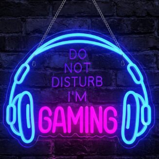 Do Not Disturb I'm Gaming Neon Sign Funny LED Headset Gamer Neon Lights