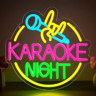 Karaoke Night Neon Sign for Wall Decor LED Sign for Karaoke bar Playroom