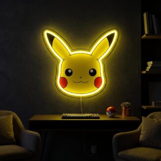 Silver Buffalo Pokémon Pikachu Face Small Die Cut, Wall Art