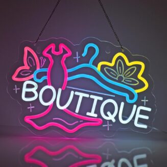 Boutique Neon Sign, Neon Light Hanging Wall Art Decoration for Boutique Shop Thrift Cafe Bar Room Living Room Bedroom Dorm Home Decor, USB Powered Ultra Bright Dimmable, 15.75 * 10.6inches