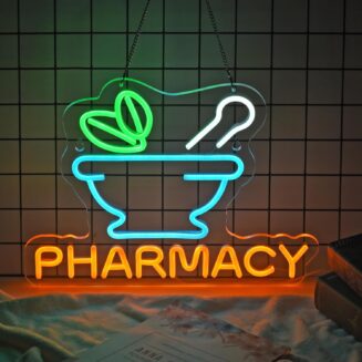 Pharmacy Neon Sign,Drug Store Wall Decor Dimmable LED Light Sign
