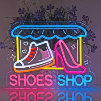 Shoes Shop Neon Sign, Neon Light Hanging Wall Art Decoration for Shoe Store Footwear Shop Sneaker Boutique Retail Store Home Decor,USB Powered Ultra Bright Dimmable, 15.75 * 12.2inches